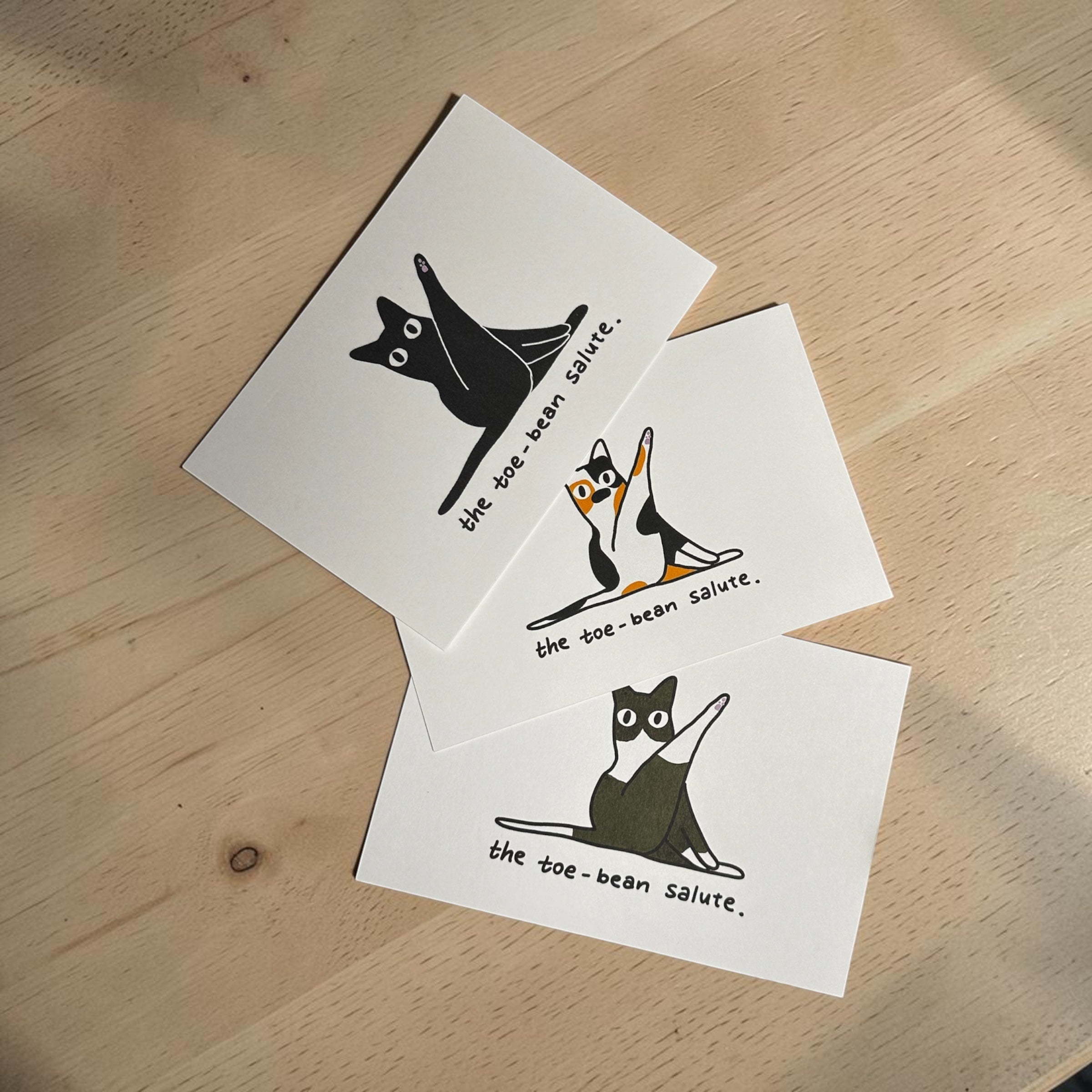 Post Cards | 10-Pack, Toe-Bean Salute