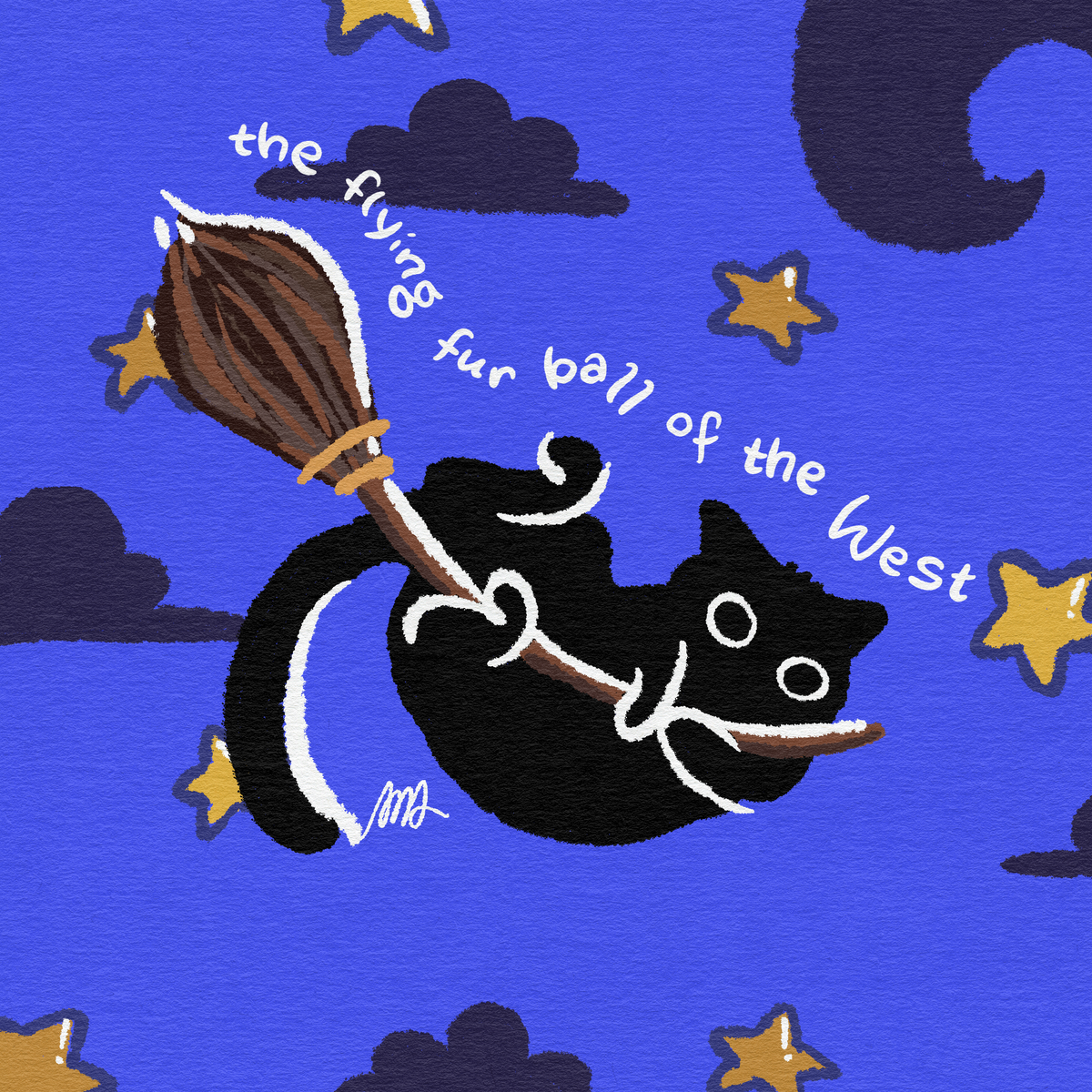 Art Print | “flying fur ball”