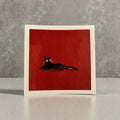Art Print | “Black Cat on Red”