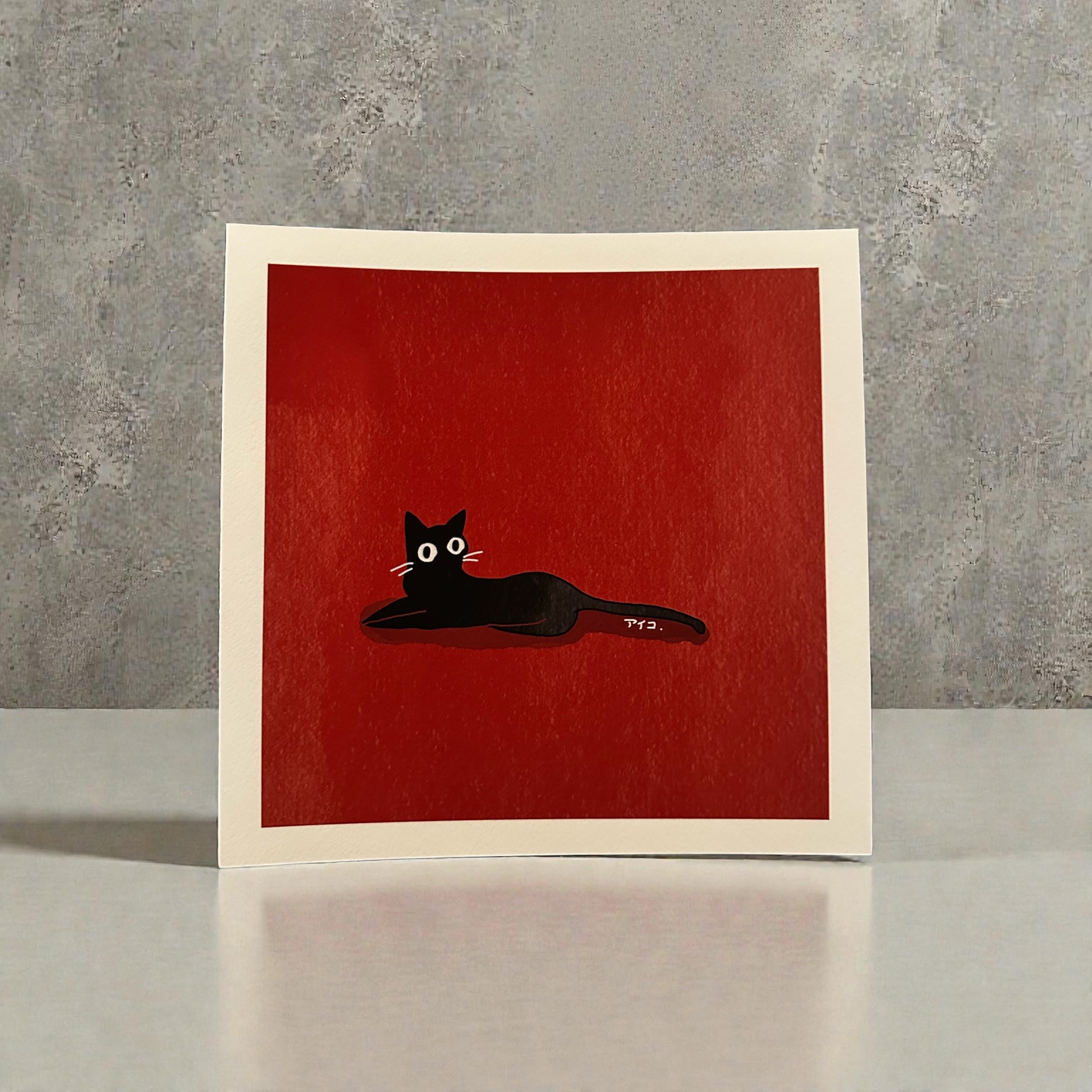 Art Print | “Black Cat on Red”